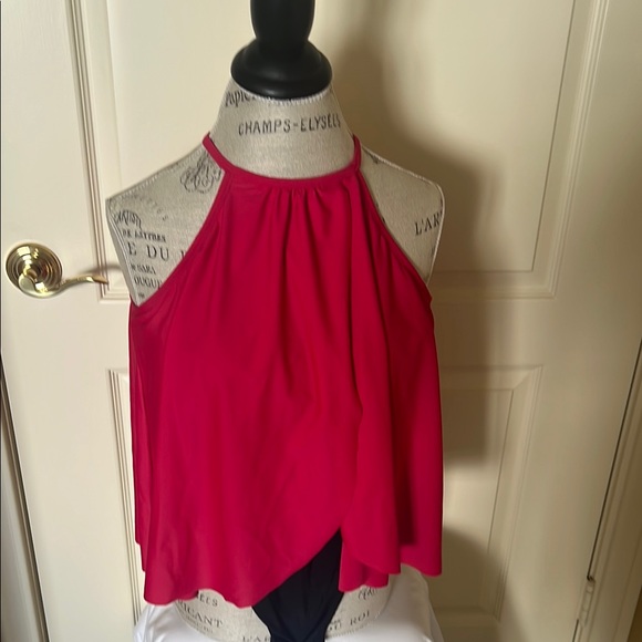Cupshe Hot Pink and Black one piece swimsuit never worn size medium - Picture 1 of 5